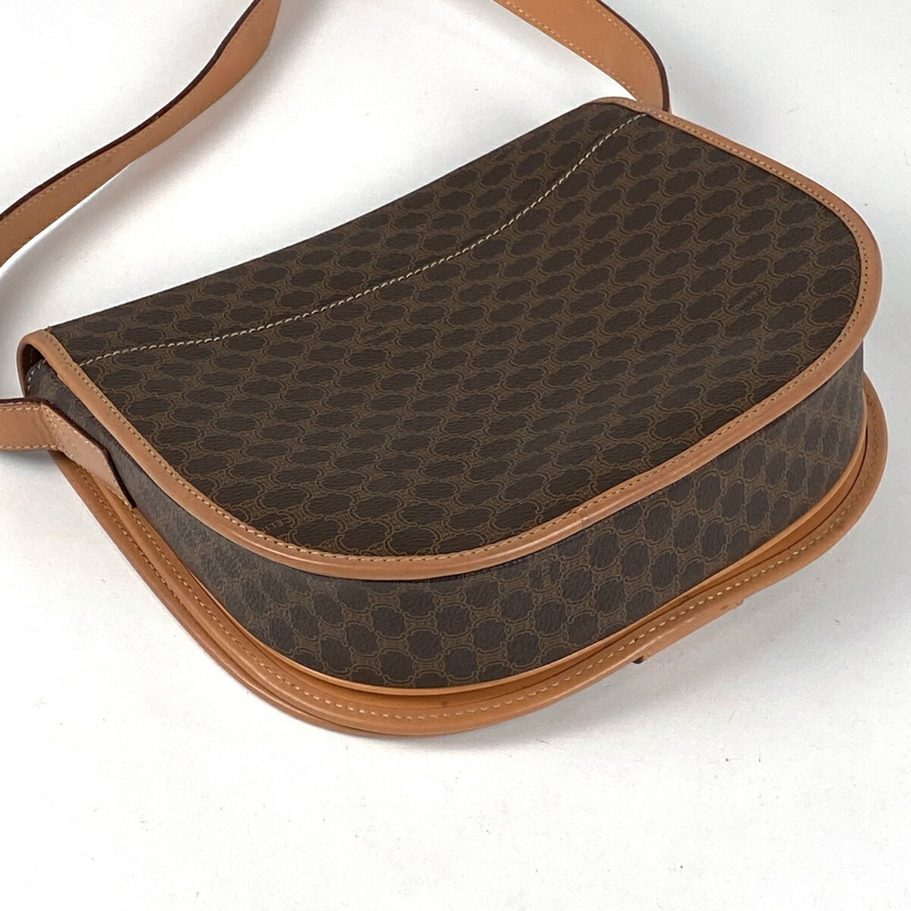 Celine Macadam Pattern Canvas Shoulder Bag Brown - image 2